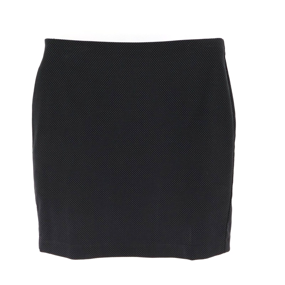 Banana Republic Pencil Skirt Womens Sz 8 Black Dots Polyester Lined Zip Closure